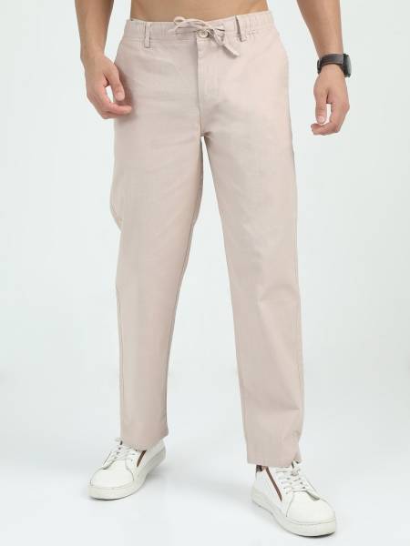 Bellaciao Clothings Co Relaxed Men Cream Trousers