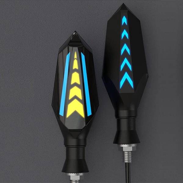 Wangsales Front, Rear, Side LED Indicator Light for Bajaj, KTM, Royal Enfield, Hero, TVS, Suzuki, Mahindra, Tata Universal For Bike