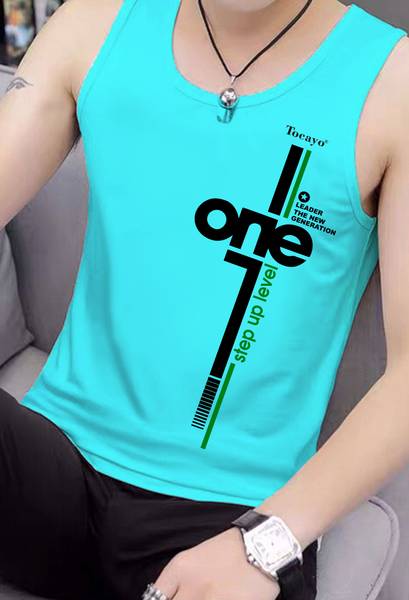 Poly Cotton Fabric Gym Vest