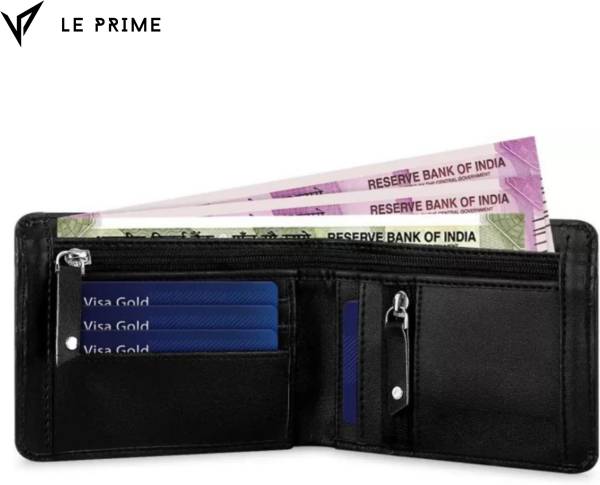 LEPRIME Men Ethnic, Formal, Trendy Black Artificial Leather Wallet