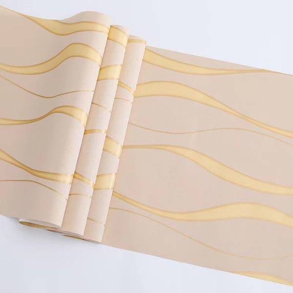 RedBloom Floral & Botanical Beige, Gold Wallpaper