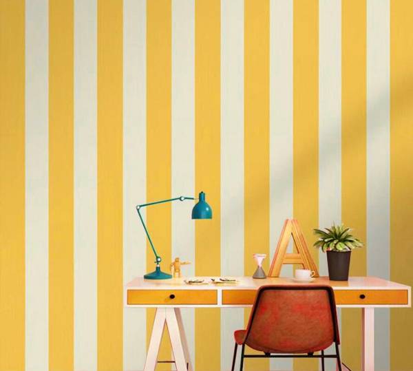 AZURE DECORS Decorative Yellow Wallpaper