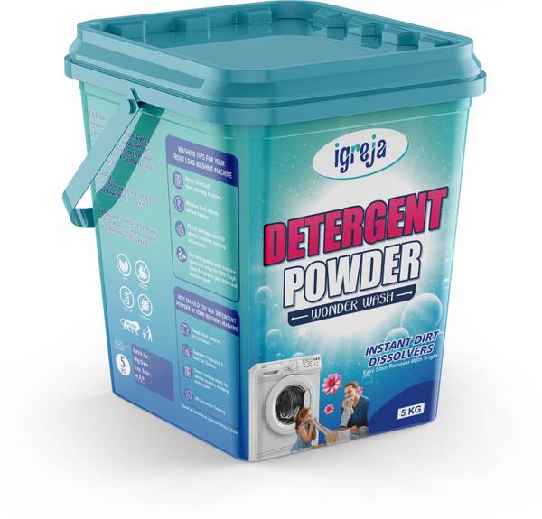 IGREJA Bright Like New Front/Top Load Wonder Wash Blue Detergent Powder 5 kg Detergent Powder (Fresh)