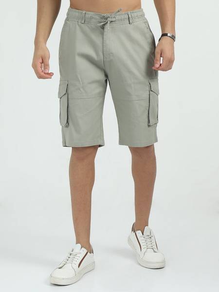 Bellaciao Clothings Co Solid Men Light Green Cargo Shorts