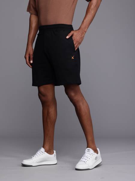 HRX by Hrithik Roshan Solid Men Black Regular Shorts