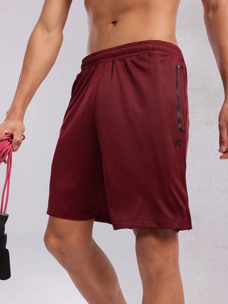 HRX by Hrithik Roshan Solid Men Maroon Sports Shorts