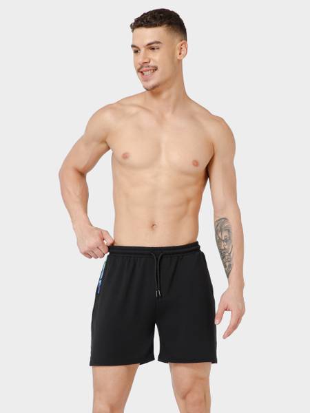 Bummer Solid Men Black Casual Shorts