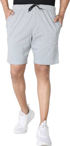 Palm Island Solid Men Grey Bermuda Shorts