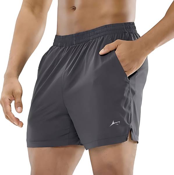Prosharx Solid Men Dark Grey Sports Shorts