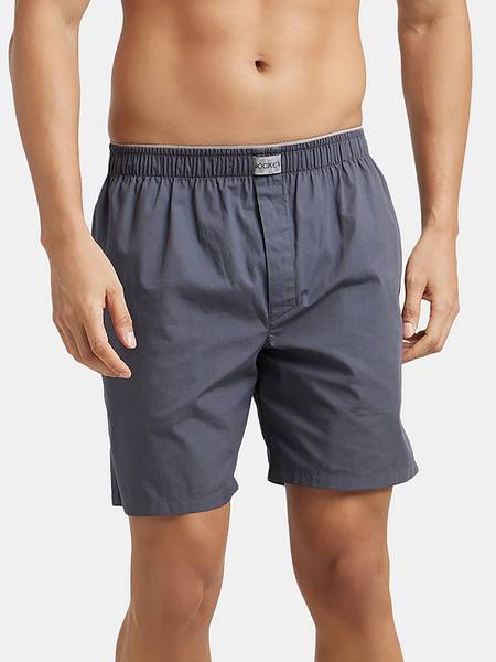 JOCKEY Solid Men Grey Boxer Shorts