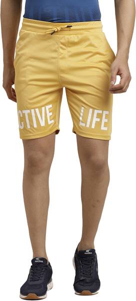 TURTLE Printed Men Yellow Casual Shorts