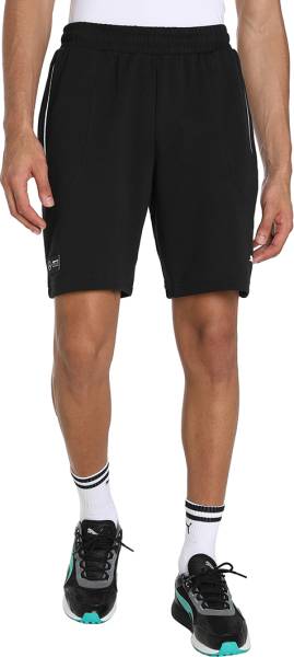 PUMA Solid Men Black Sports Shorts