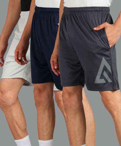 Adrenex Solid Men Multicolor Running Shorts