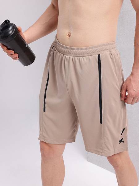 HRX by Hrithik Roshan Solid Men Beige Sports Shorts