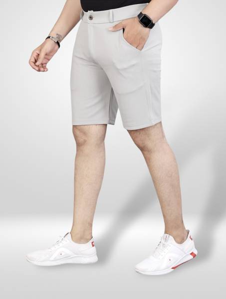 ROMAN DESIGN Solid Men Grey Chino Shorts