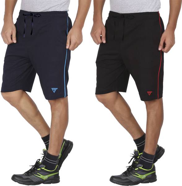 SOUTHTREE Solid Men Blue, Black Casual Shorts