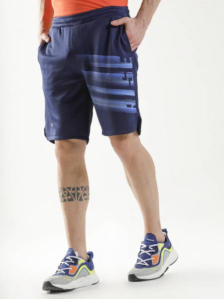 WROGN Printed Men Blue Sports Shorts