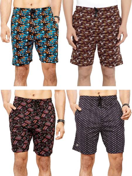 Bumchums Printed Men Multicolor Bermuda Shorts
