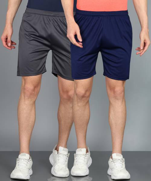 Adrenex Solid Men Multicolor Sports Shorts