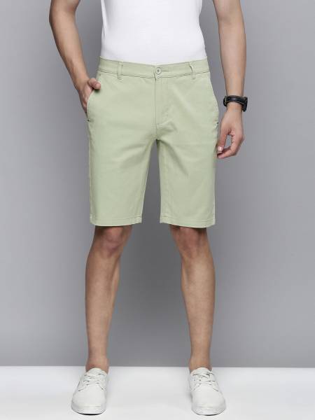 The Indian Garage Co. Solid Men Green Casual Shorts