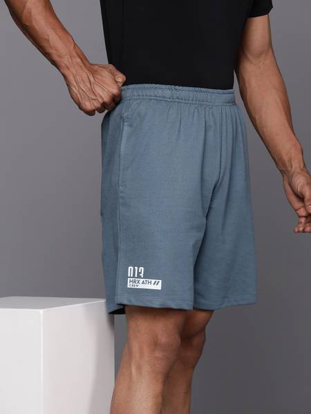 HRX by Hrithik Roshan Solid Men Blue Regular Shorts