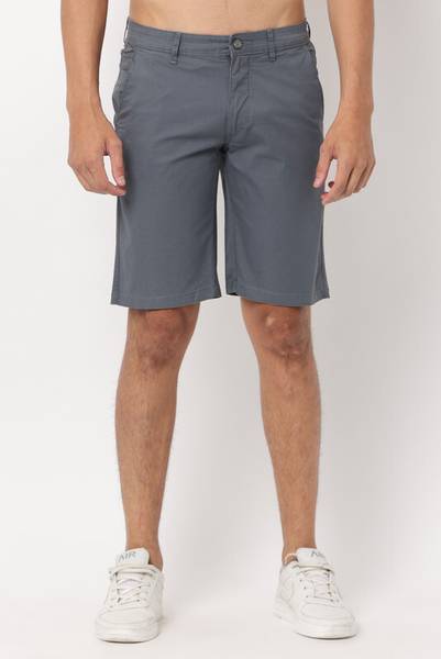 Wearhouse Solid Men Grey Chino Shorts