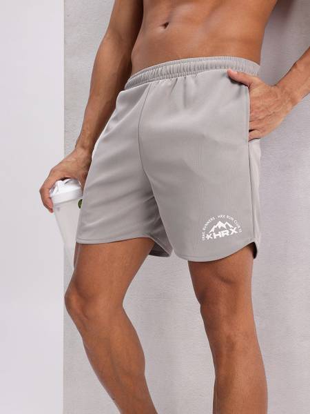 HRX by Hrithik Roshan Solid Men Grey Sports Shorts