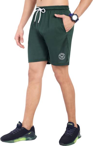 Go Devil Printed Men Green Cargo Shorts