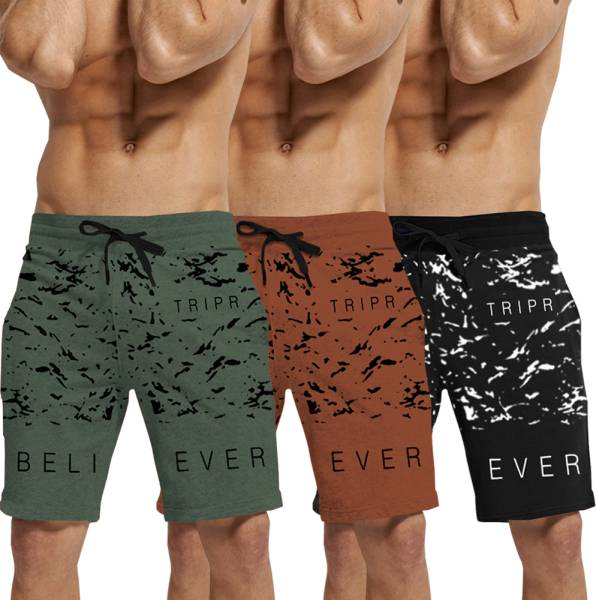 TRIPR Printed Men Multicolor Regular Shorts