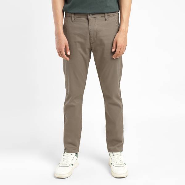 LEVI'S 512 Solid Casual Chinos Regular Fit Men Green Trousers