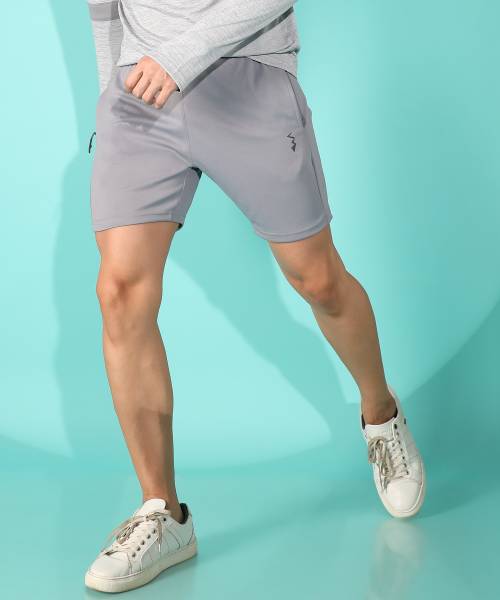 CAMPUS SUTRA Solid Men Grey Regular Shorts