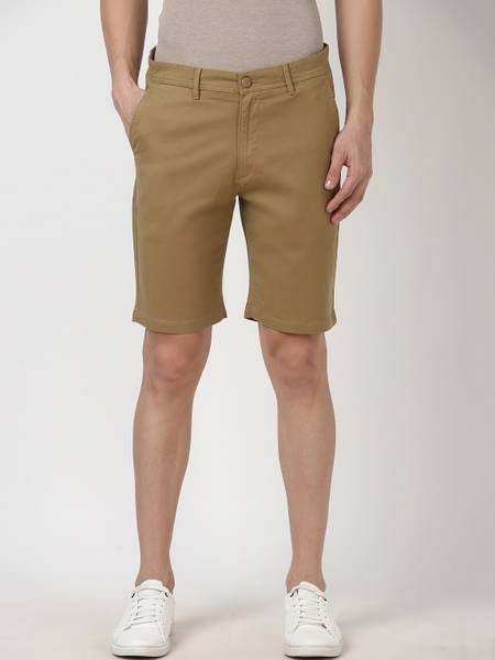PETER ENGLAND Solid Men Green Cargo Shorts