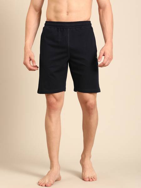 Pepe Jeans Solid Men Dark Blue Basic Shorts