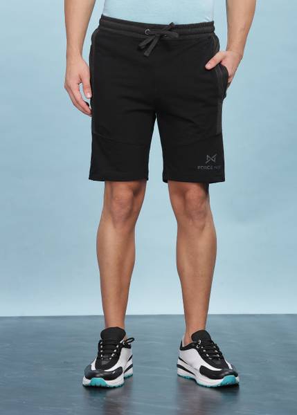 Force NXT Solid Men Grey Bermuda Shorts