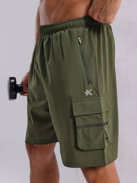 HRX by Hrithik Roshan Solid Men Green Sports Shorts