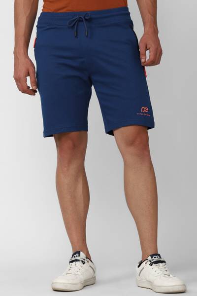 PETER ENGLAND Graphic Print Men Dark Blue Regular Shorts