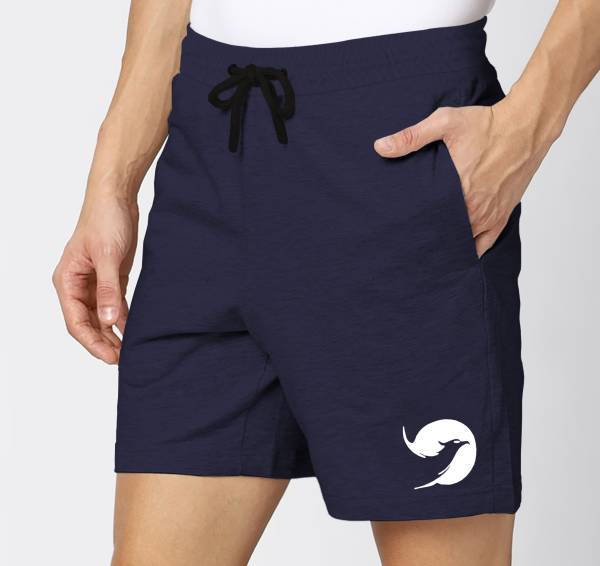 TRIPR Solid Men Dark Blue Regular Shorts