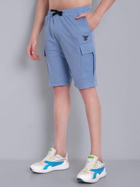 Go Devil Solid Men Light Blue Boxer Shorts