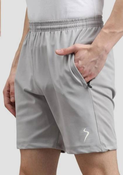 karwa Solid Men Grey Sports Shorts