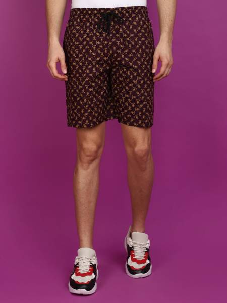V-MART Printed Men Purple, Purple Sports Shorts