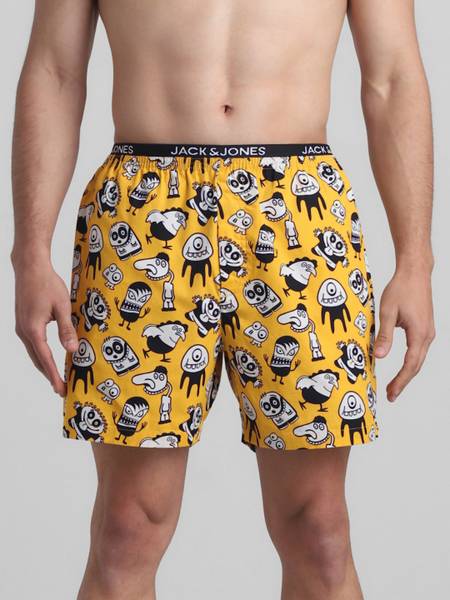 JACK & JONES Printed Men Yellow Boxer Shorts