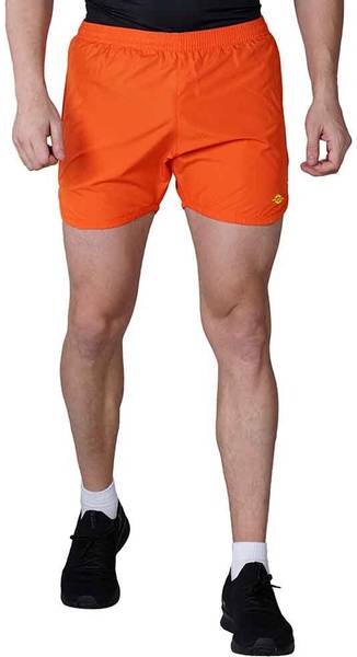 NIVIA Solid Men Orange Running Shorts