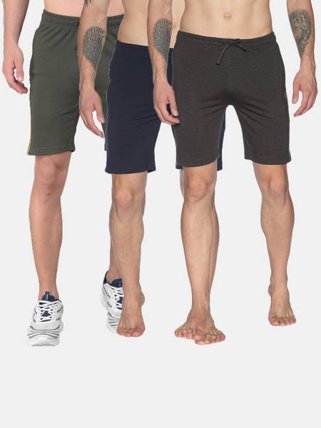 Dollar Solid Men Black Bermuda Shorts
