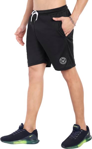 Go Devil Printed Men Black Cargo Shorts