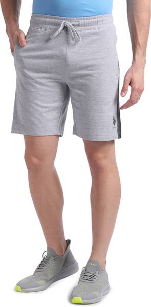 U.S. POLO ASSN. Solid Men Grey Basic Shorts