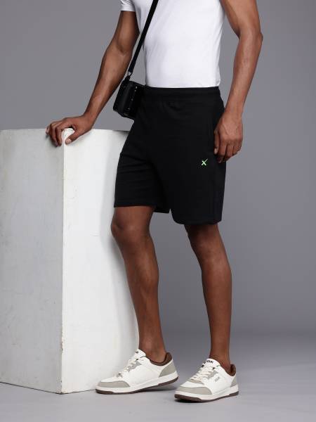 HRX by Hrithik Roshan Solid Men Black Regular Shorts