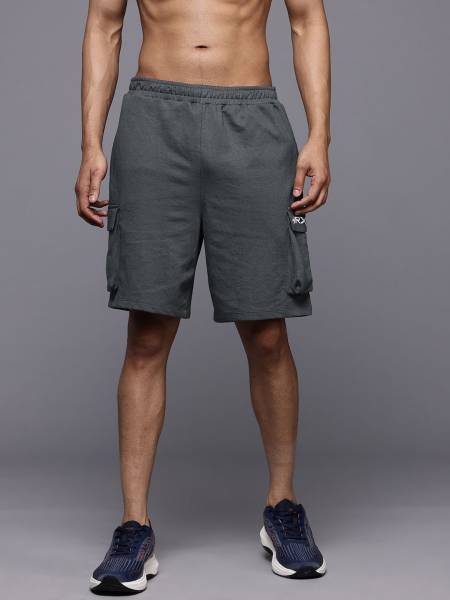 HRX by Hrithik Roshan Solid Men Grey Regular Shorts