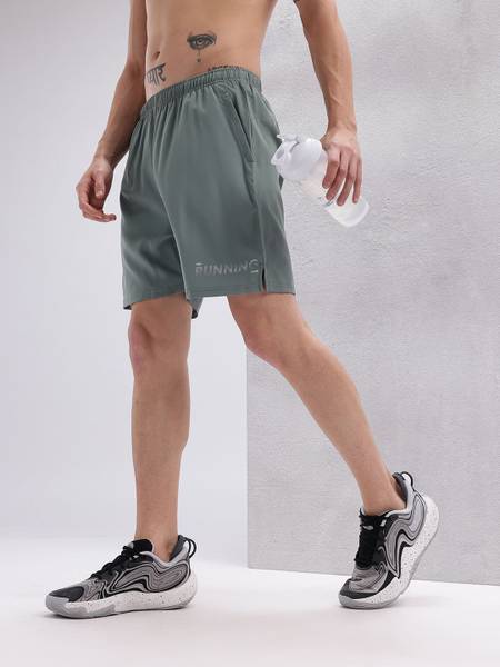 HRX by Hrithik Roshan Printed Men Green Sports Shorts
