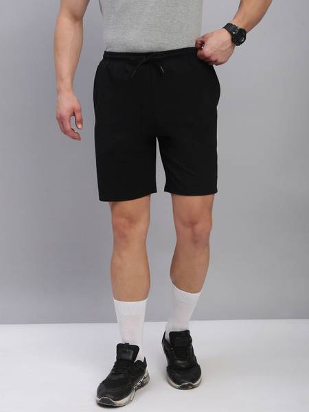 LUX cozi Solid Men Black Sports Shorts