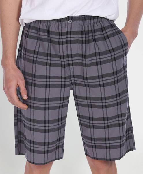 U.S. POLO ASSN. Checkered Men Grey Bermuda Shorts